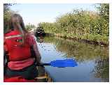 Canal boats approaching.