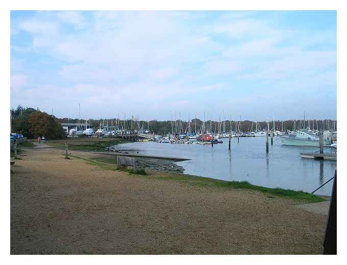 The slipway at the dingy park at Bucklers Hard © Charles Drake under Creative Commons Licence