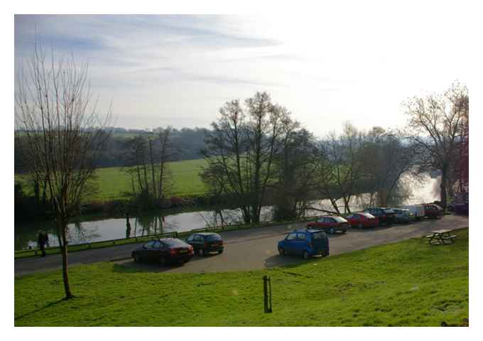 The car park at the launch site  