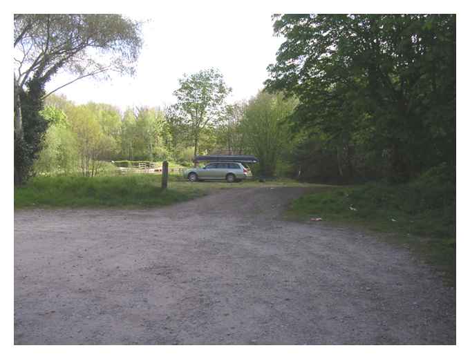 car park at the launch site