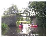 One of the distinctive footbridge of the Wey Navigation 