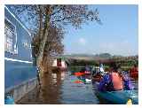 Narrow boats moored at TyNewsydd 