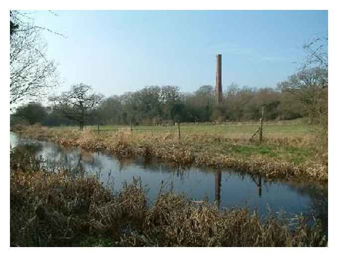 Hoffmann Kiln Chimney seen from Montgomery Canal © Llanymynech Heritage